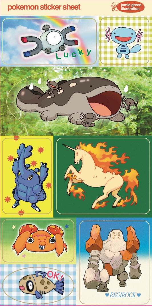 pokemon sticker sheet