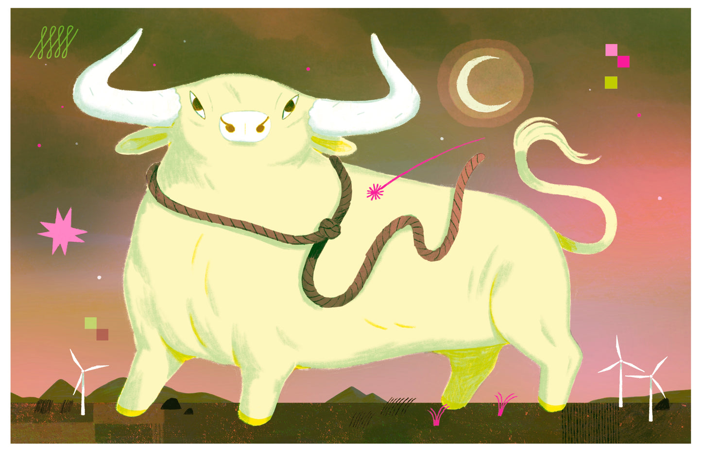 big bull 11x7 riso print