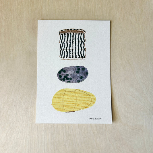 cup stone lamp painting